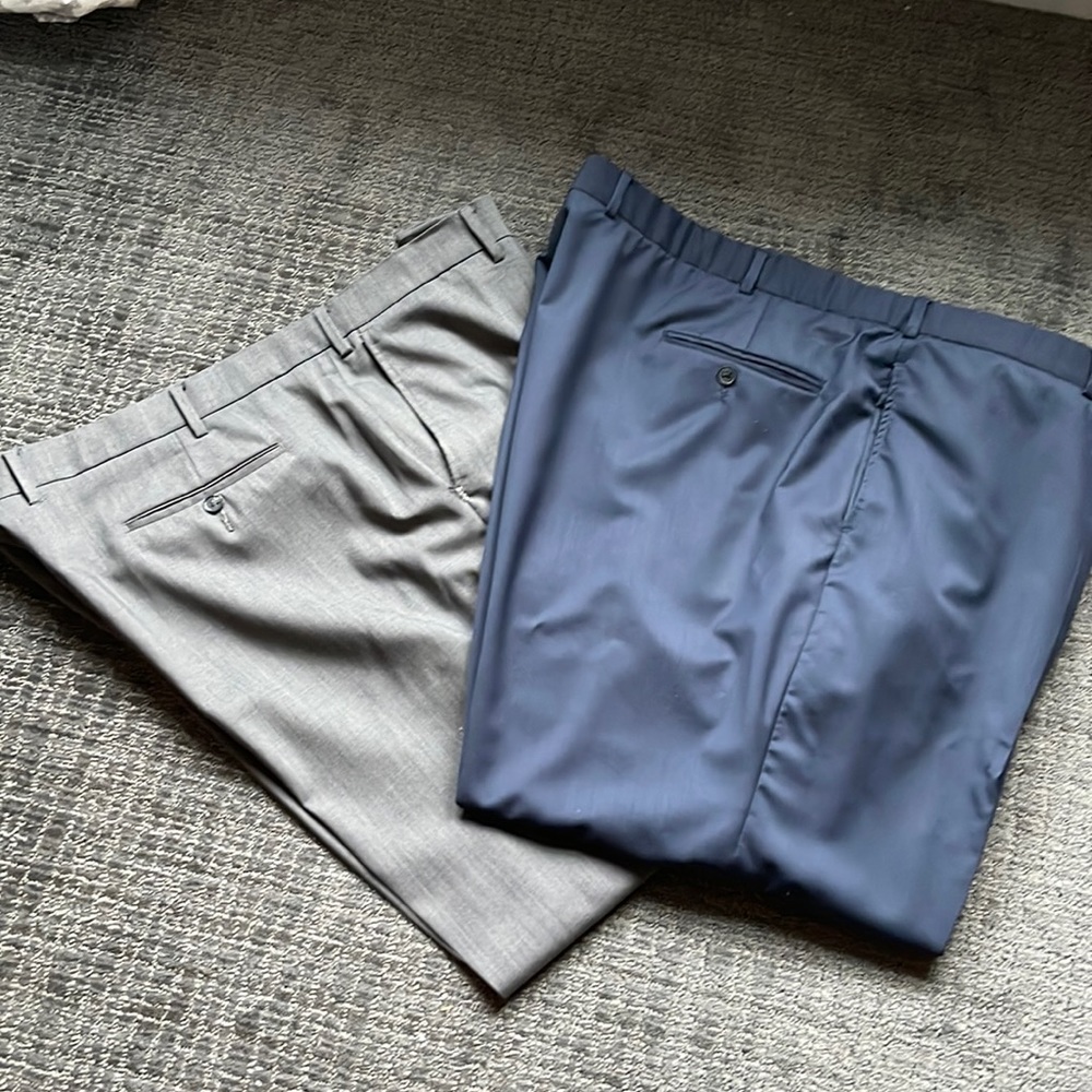 Bundle of 2 pair: Sz 48 waist short Flat front dress pants❤️